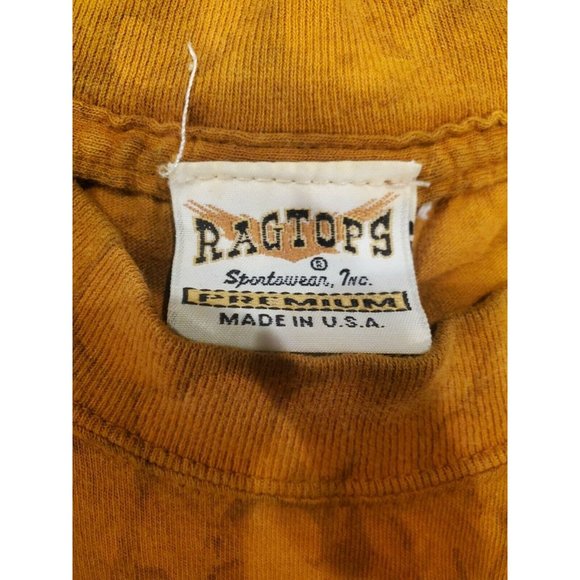Vintage 2002 Ragtops T Shirt Bald Eagle Soaring Tie Dye Size Medium Rust Color - Picture 8 of 12